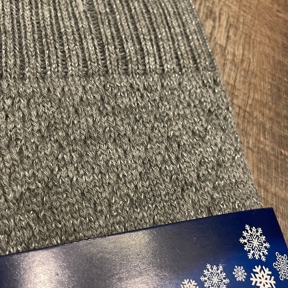 Winter Basics Gray and silver knit leg-warmers OS - Picture 3 of 5